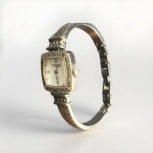 Vintage Anne Klein 759S Swiss Movt Watch Silver Water Resistant SS Gorgeous